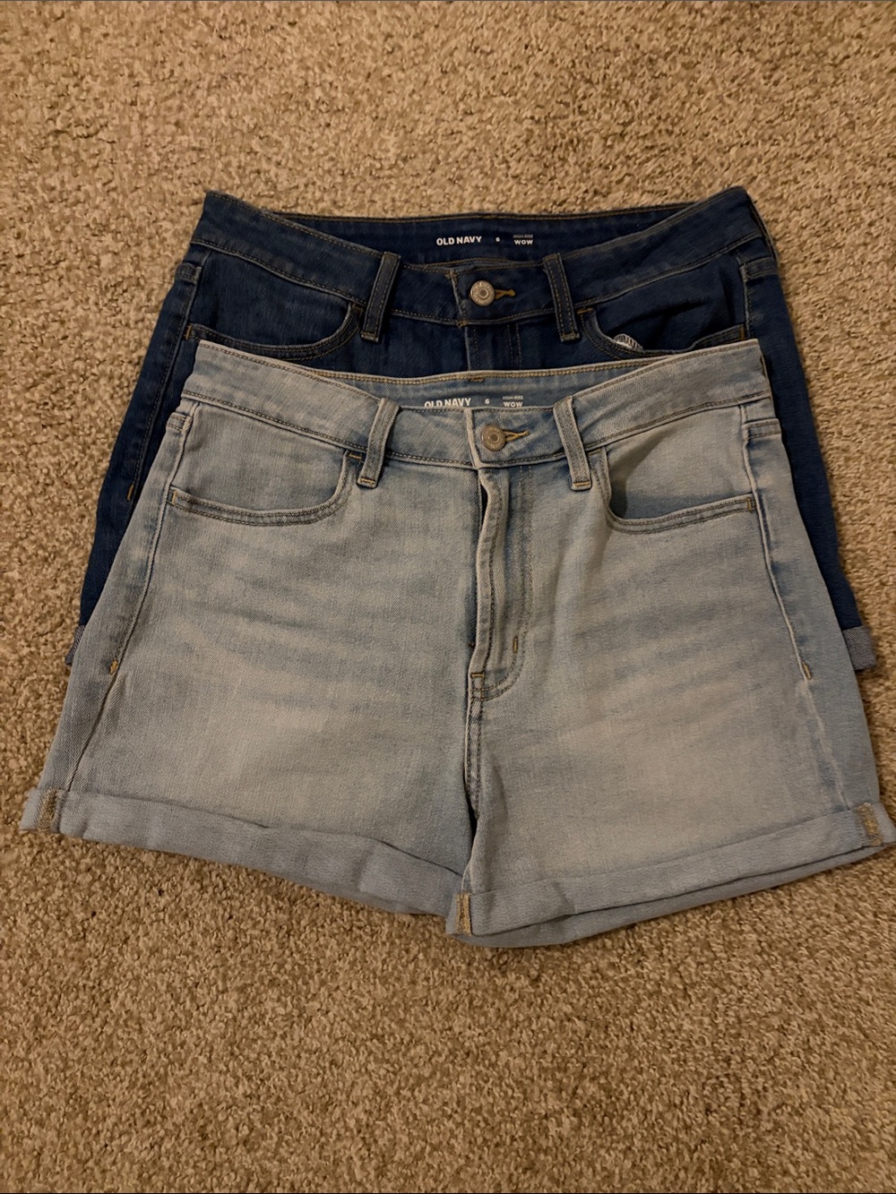 Old Navy Women's Jean Shorts — Light Blue and Dark Blue